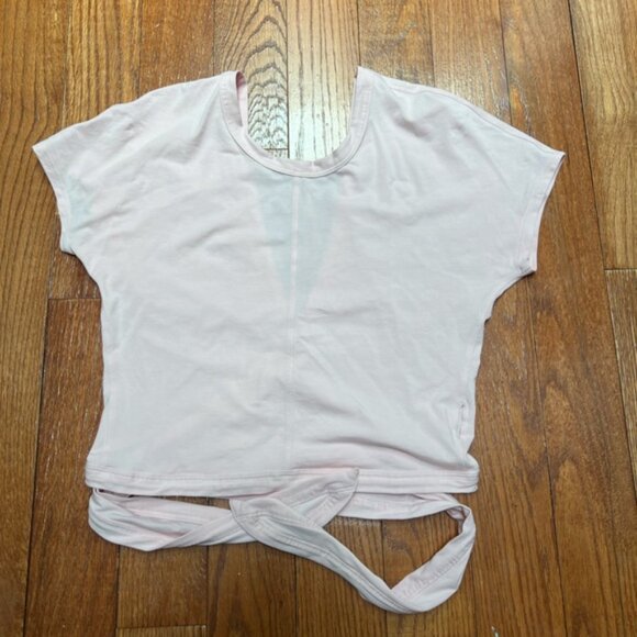 Lululemon It’s A Tie Tee Pink Mist Size 4 - Picture 2 of 4